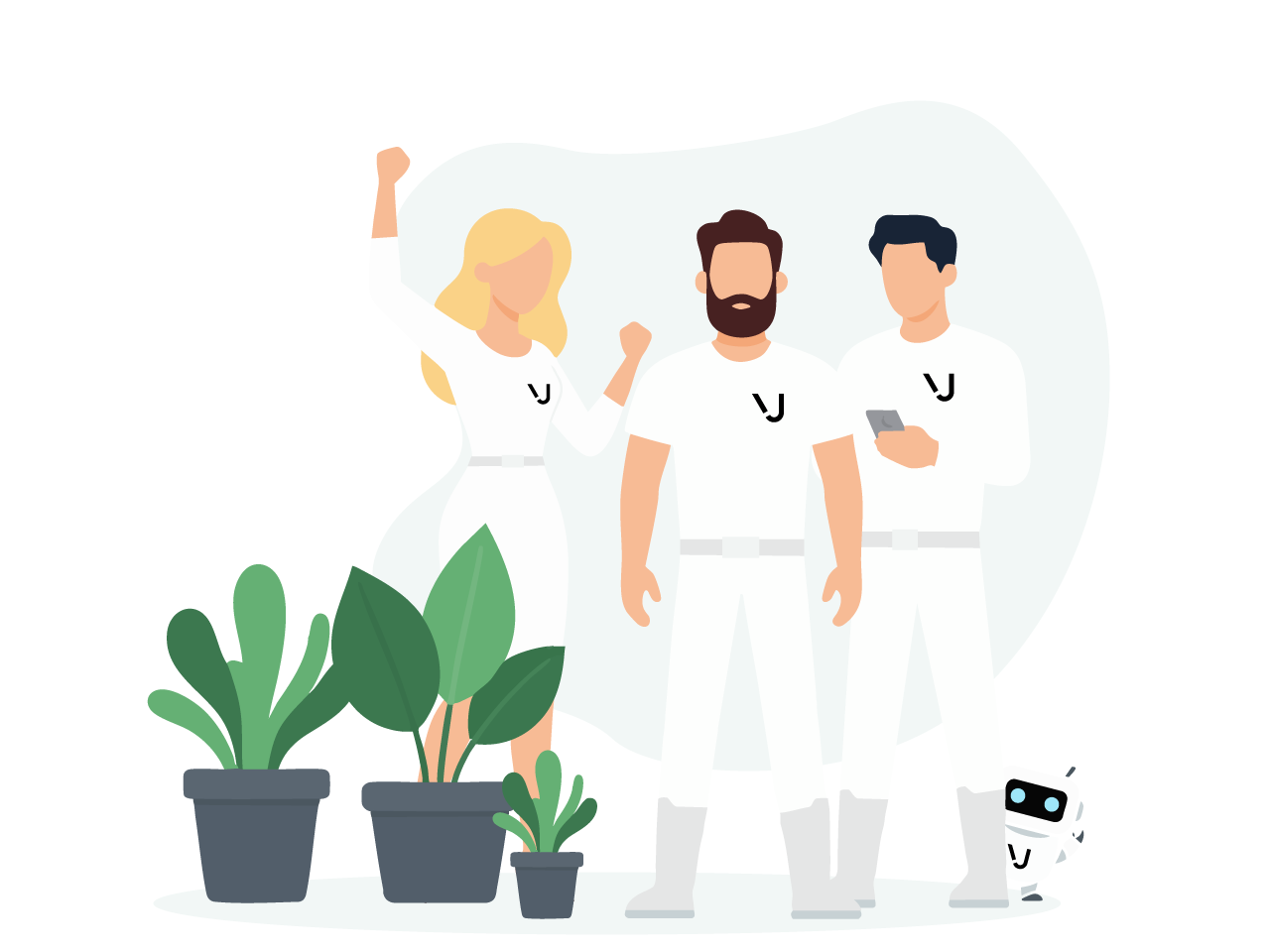 Ein kleiner Teil des Teams